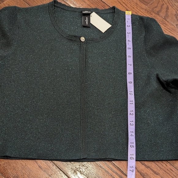 BNWT Needle and Thread Pointelle Knit Crop Cardigan - Emerald - size 10 - Picture 11 of 11